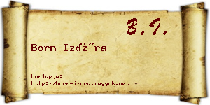 Born Izóra névjegykártya